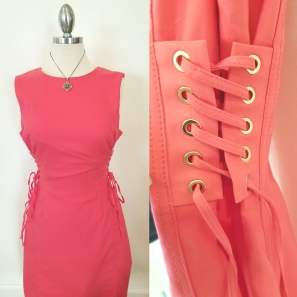 Calvin Klein Lace-Up Corset Style Sheath Dress Career Office Business Attire - Picture 13 of 13